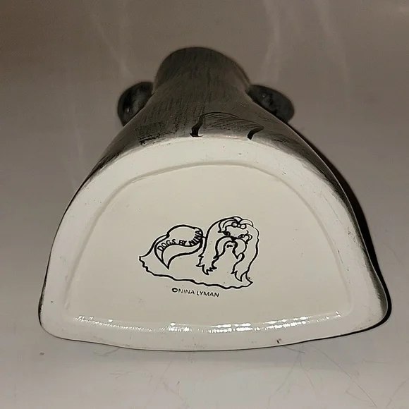 CERAMIC DOG SHAPED VASE BY NINA LYMAN - Picture 6 of 6